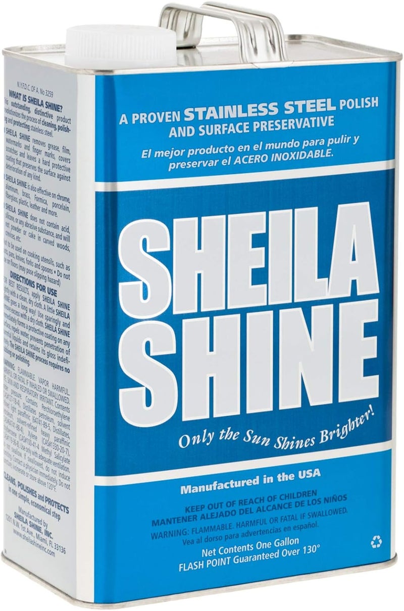 Sheila Shine 1 Gallon Stainless Steel Cleaner and Polish - Cleans, Polishes & Protects Kitchen Appliances, Refrigerators, Sinks, Ovens & Grills - Cleaner for Stainless Steel Appliances - Image 1